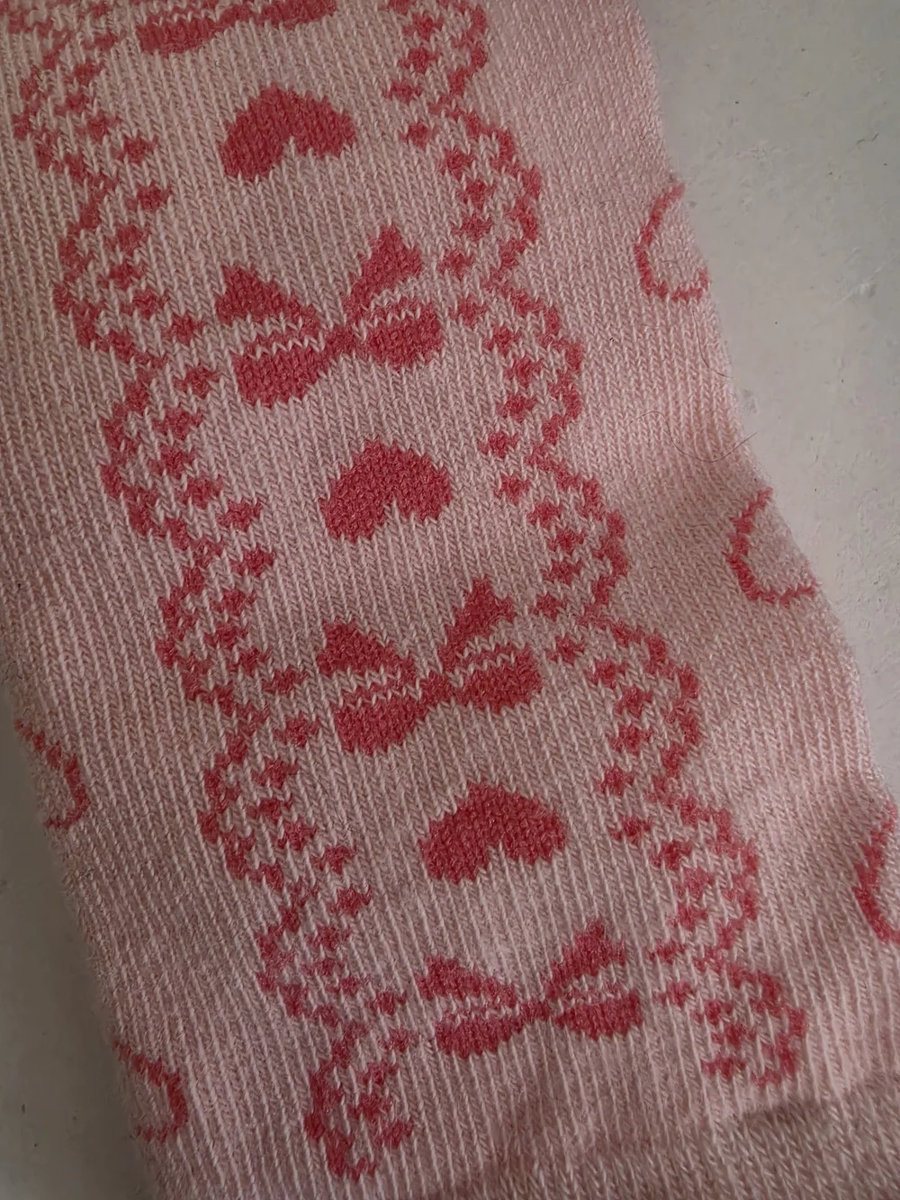 Eva & Elvin Pink Bow Lace Pointelle Socks Size S (18M To 3 Years (Typically))